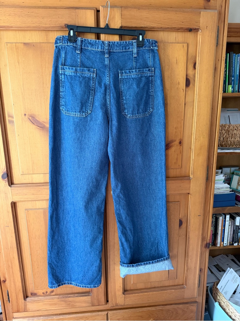 Free People We The Free Wide-Leg Palmer Jean in Indigo Blue size 28 - Picture 5 of 5